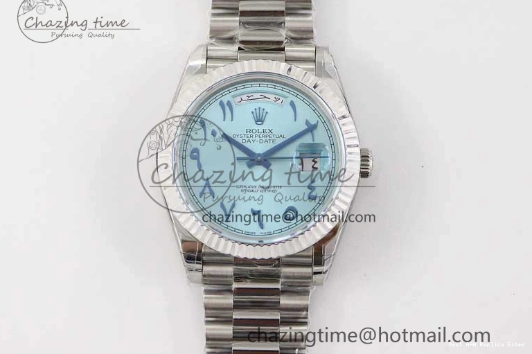 Good Copy Rolex Watches Steel Ice 40mm Best TWF 1:1 2357 SS Arabic A Comfortable Bracelet Edition 904L on Day SS Blue Date Dial 0118